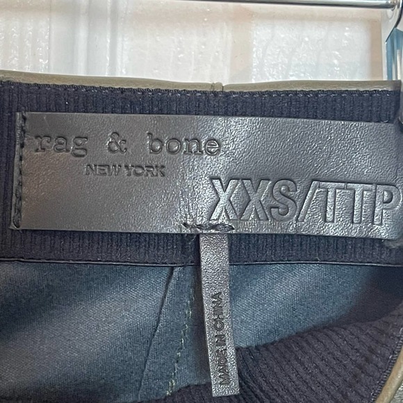 New RAG & BONE Army Green Nina Faux Leather Pull On Skinny Pant Size XXS - Picture 11 of 11